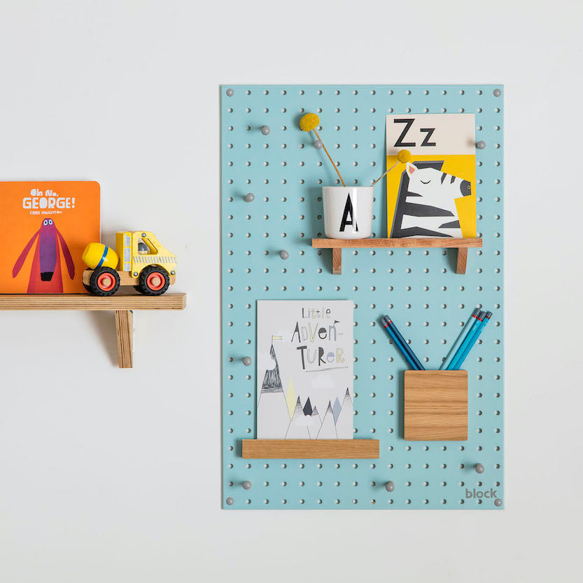 Block Design Wooden Pegboard - Deskmates