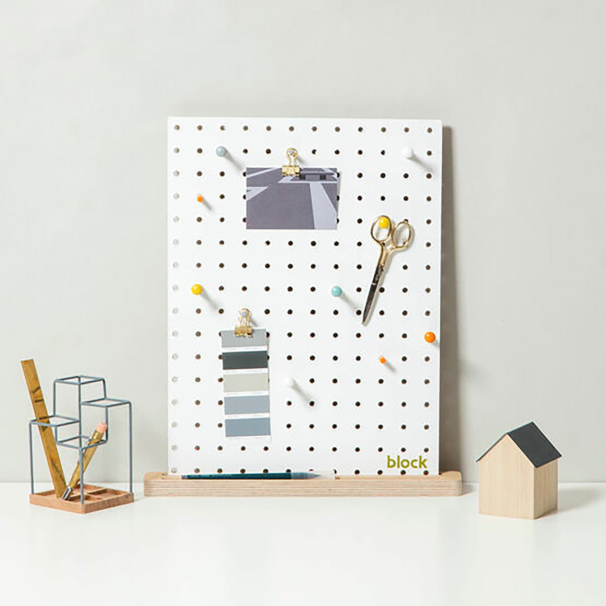 Wooden Pegboard Stand