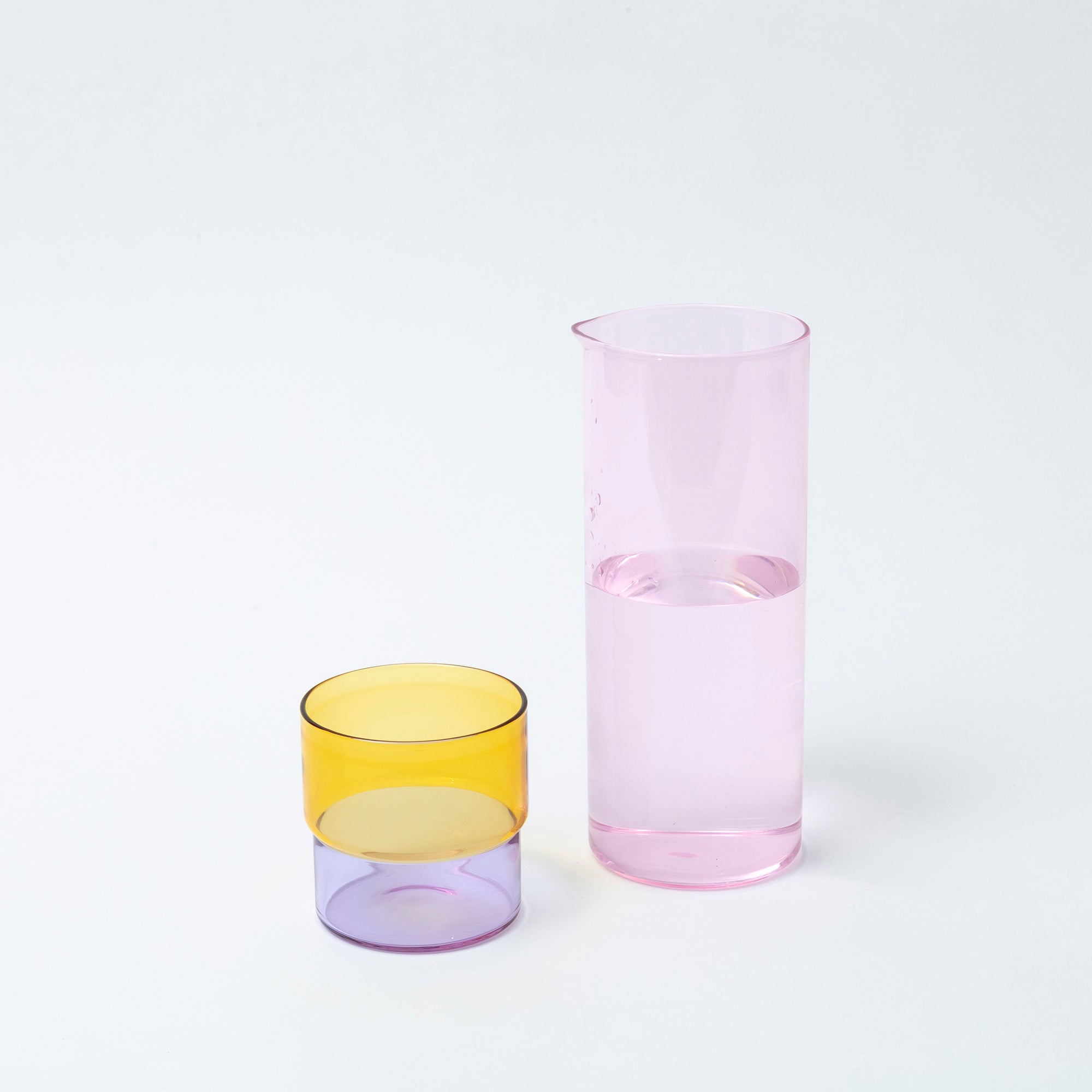 Color Stack Glass Carafe
