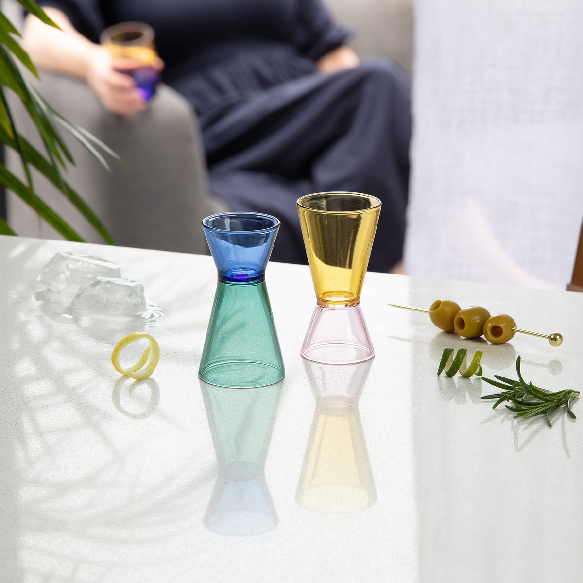 Duo Tone Cocktail Jigger – Block Design