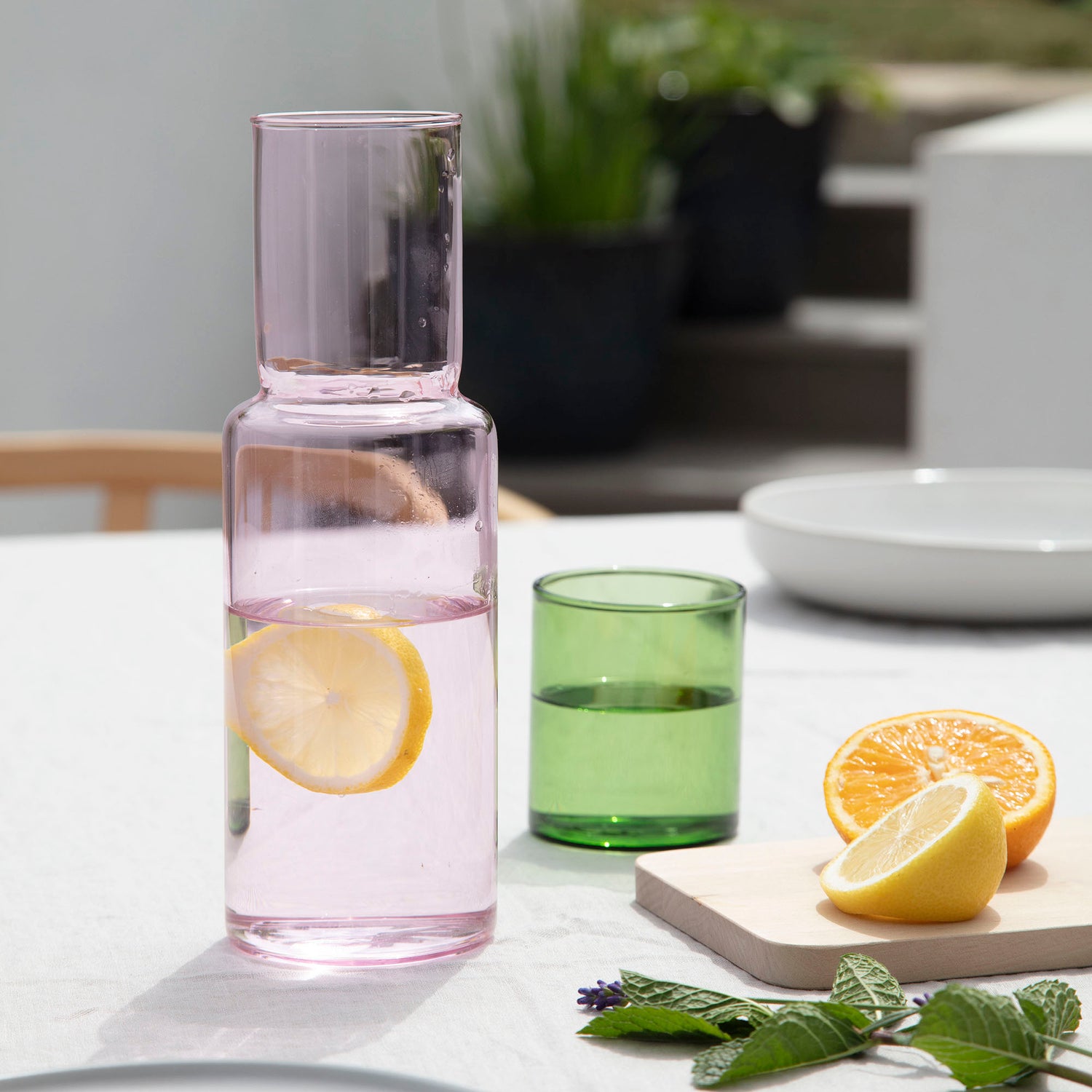 Glass Carafe | Water Carafe – Block Design