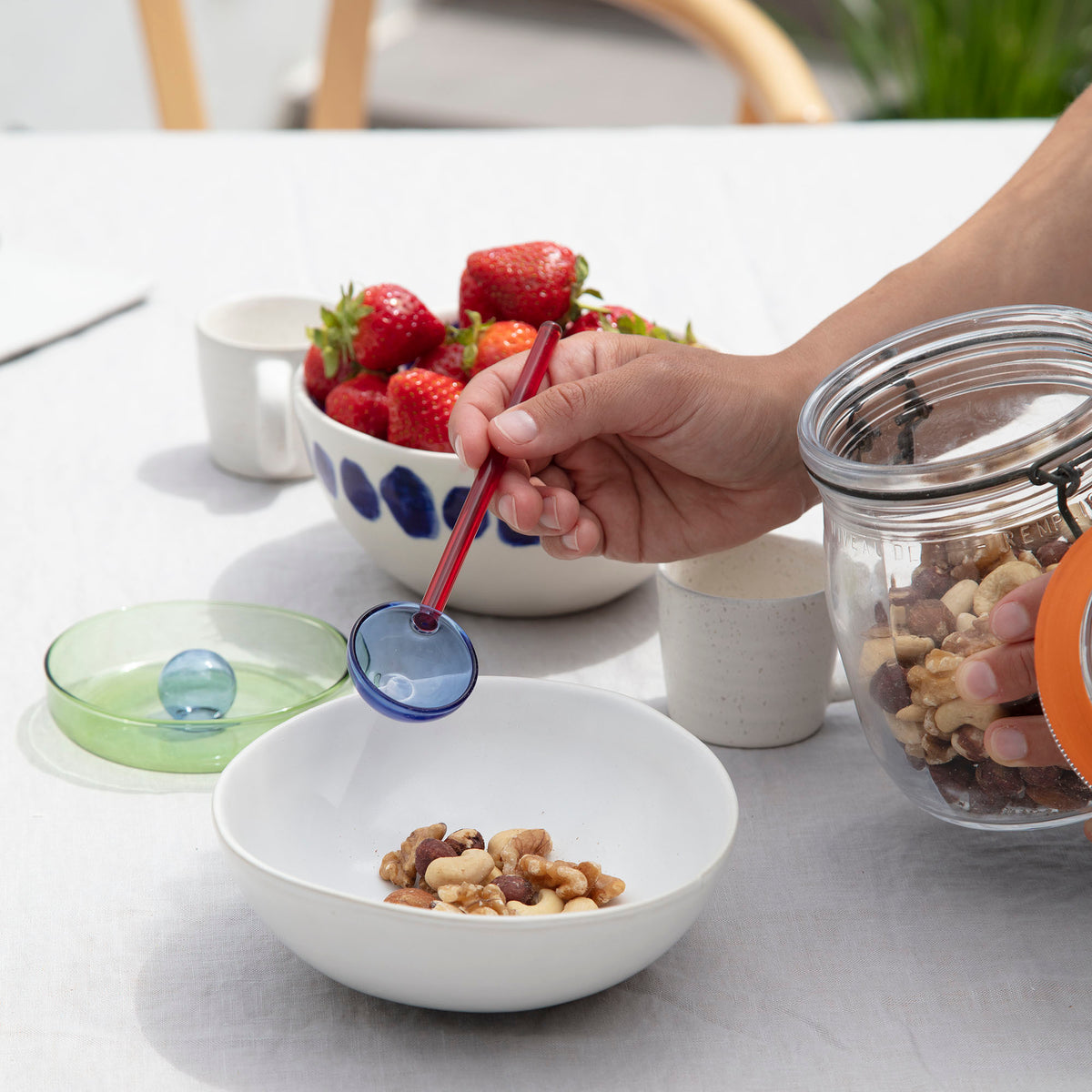 Duo Tone Spoon | Sculptural Glass Spoons – Block Design