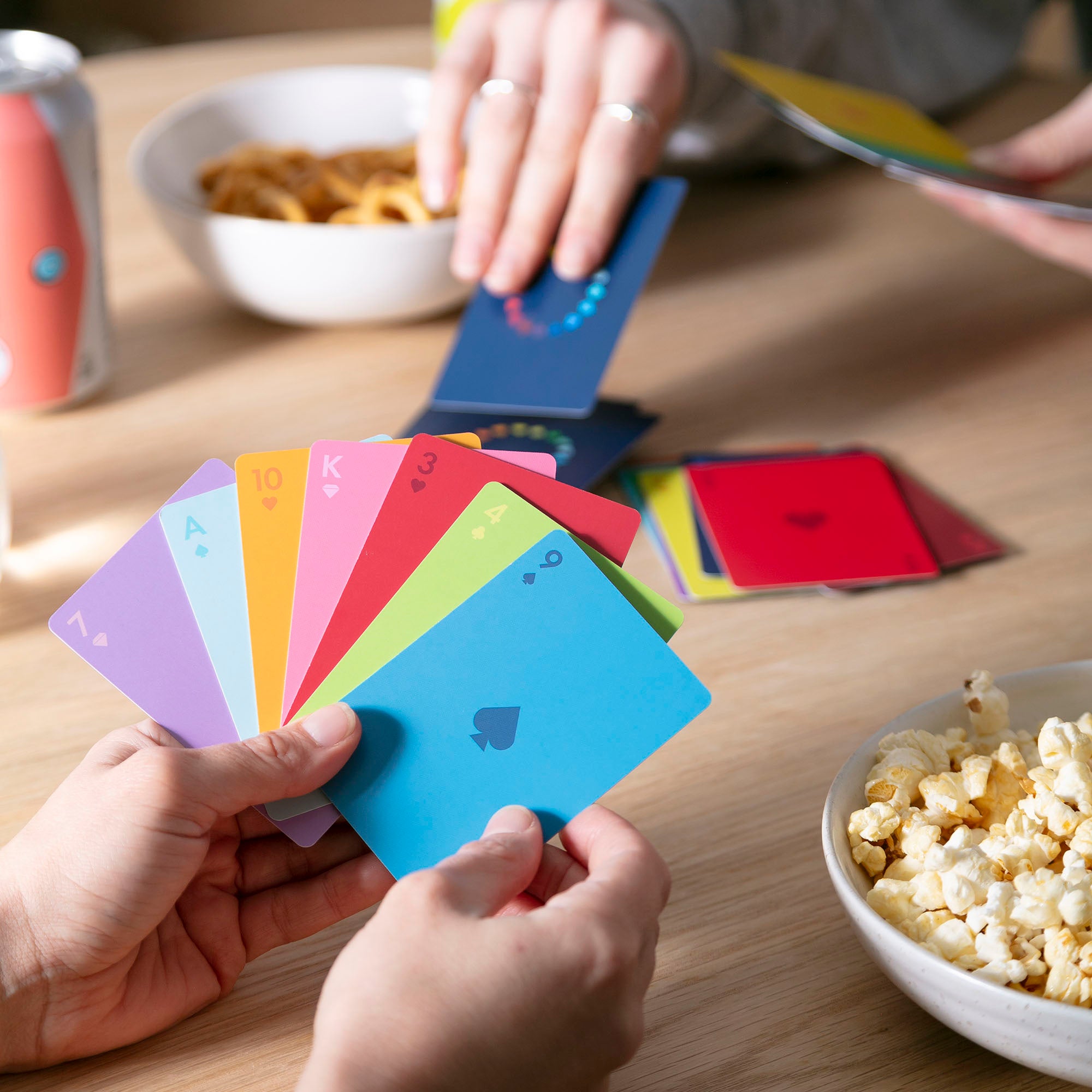 Playing Cards in a rainbow colour gradient