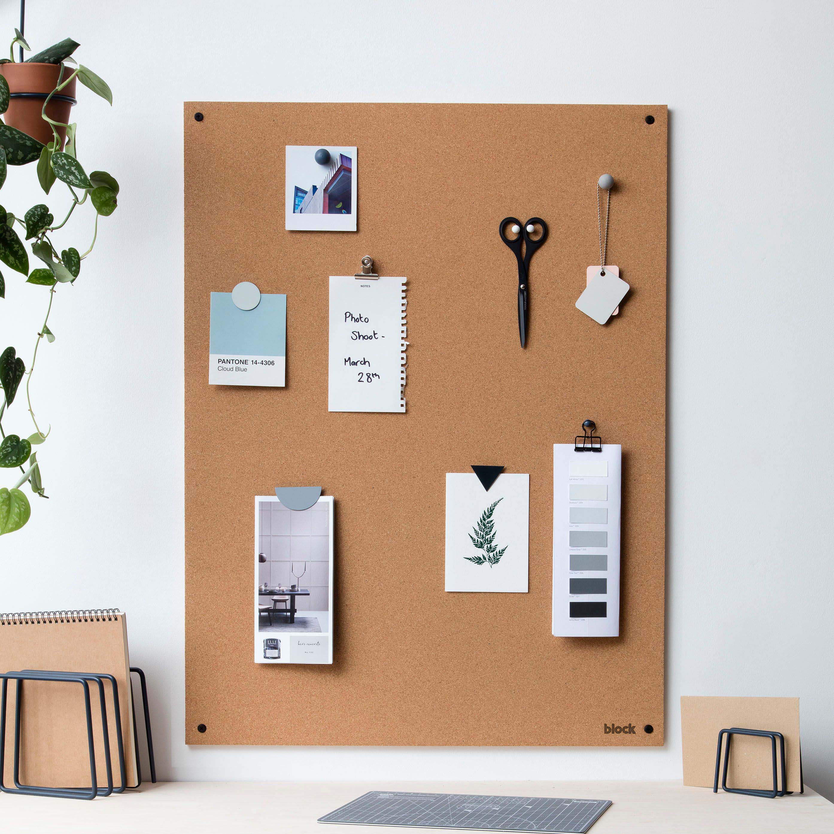 large frameless cork board for living room, office or kitchen