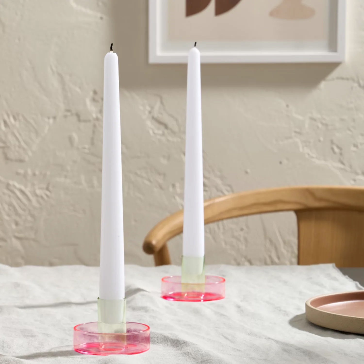 Duo Tone Glass Candle Holder