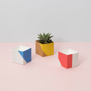 Geometric Plant Pot Cover – Small