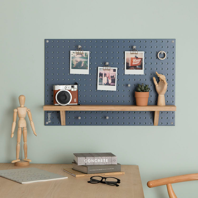 Fixed Medium Wooden Pegboard Shelf