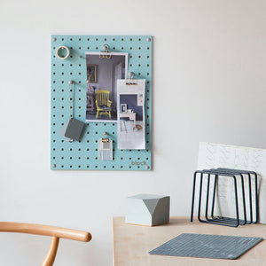 Block Design Wooden Peg Board Displays Your Favorite Items on the Wall