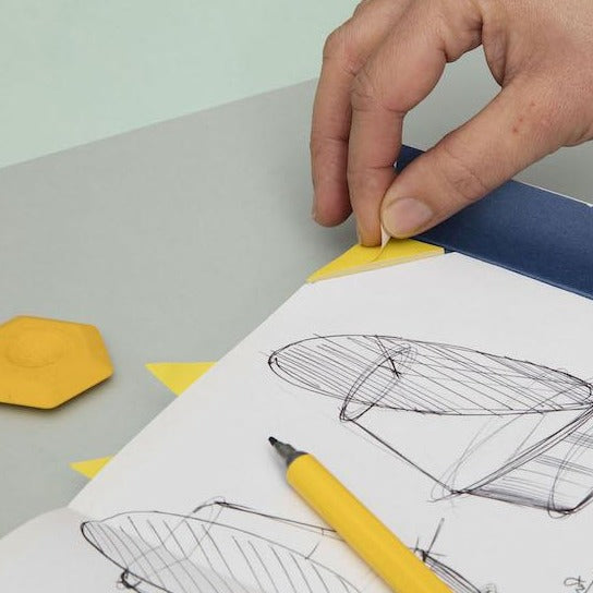 A5 hardback sketchbook with sticky corner tab