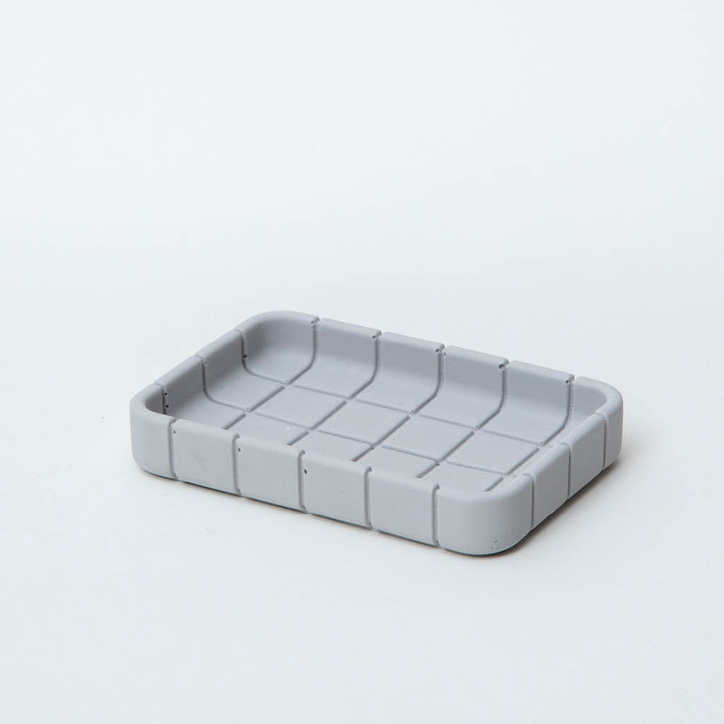 jesmonite soap dish in grey