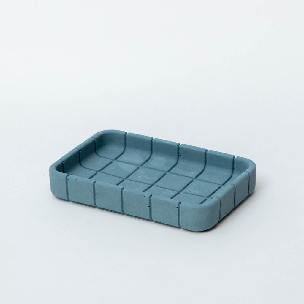 jesmonite soap dish in blue