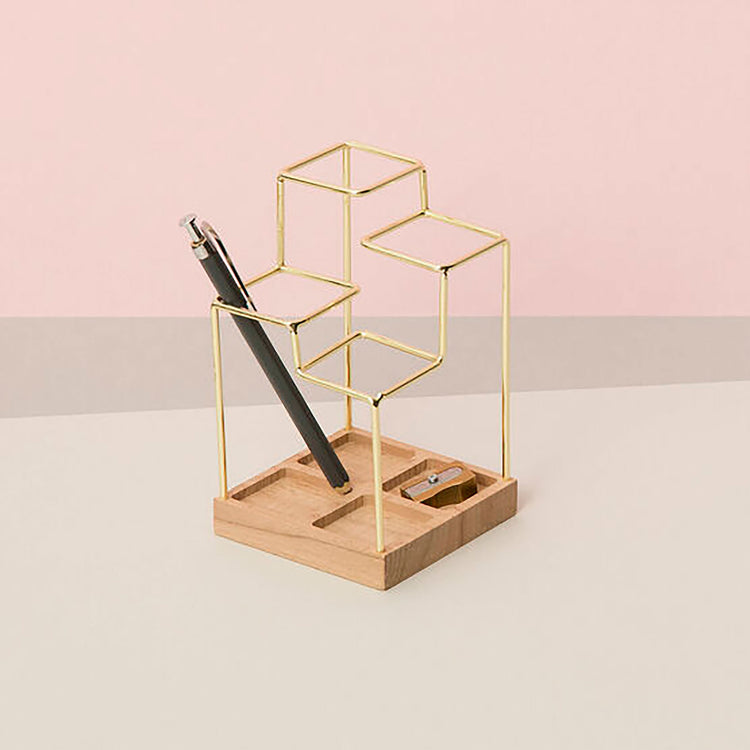 Metallic Sketch Desk Tidy