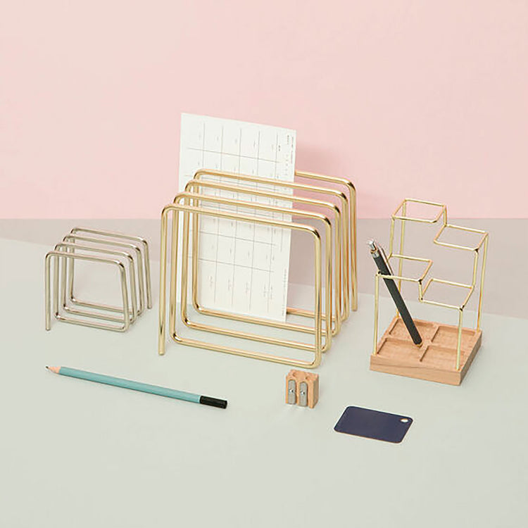 Metallic Sketch Desk Tidy