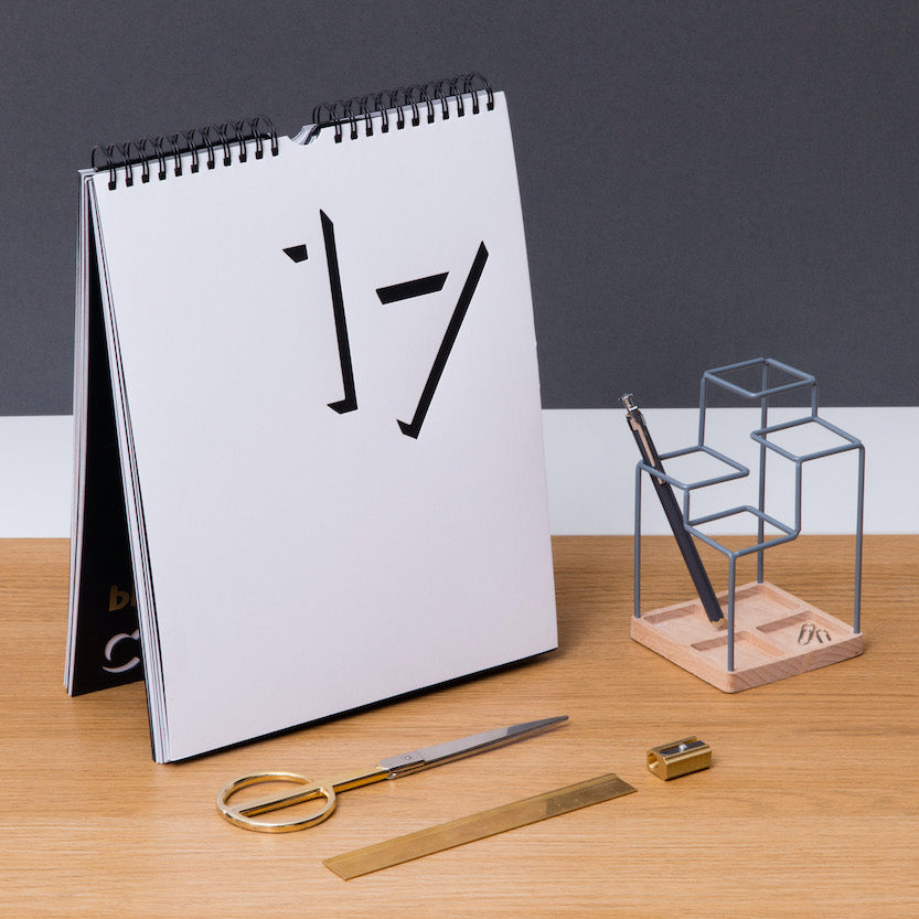 Flip Perpetual Calendar - Black & White