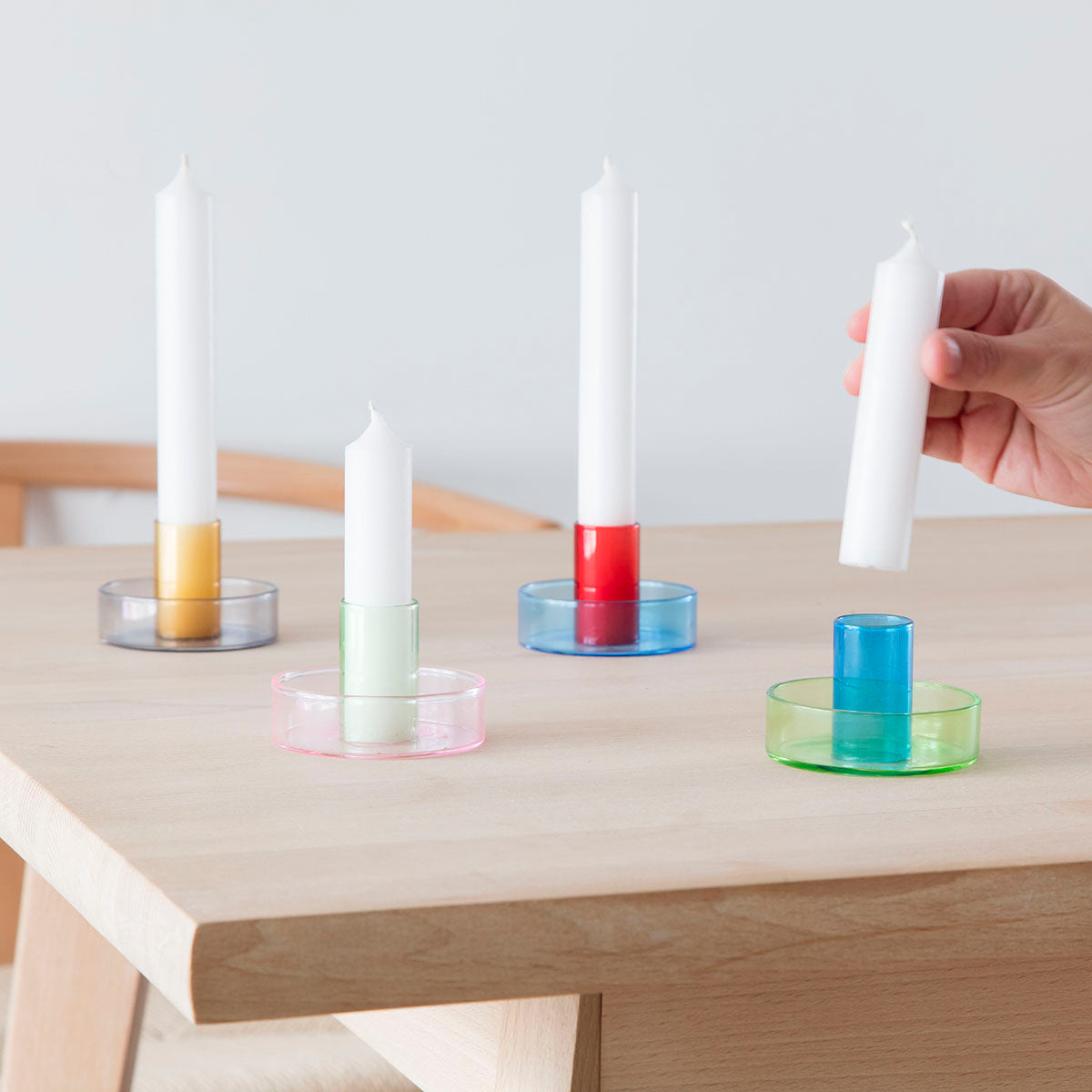 Duo Tone Glass Candle Holder - Seconds