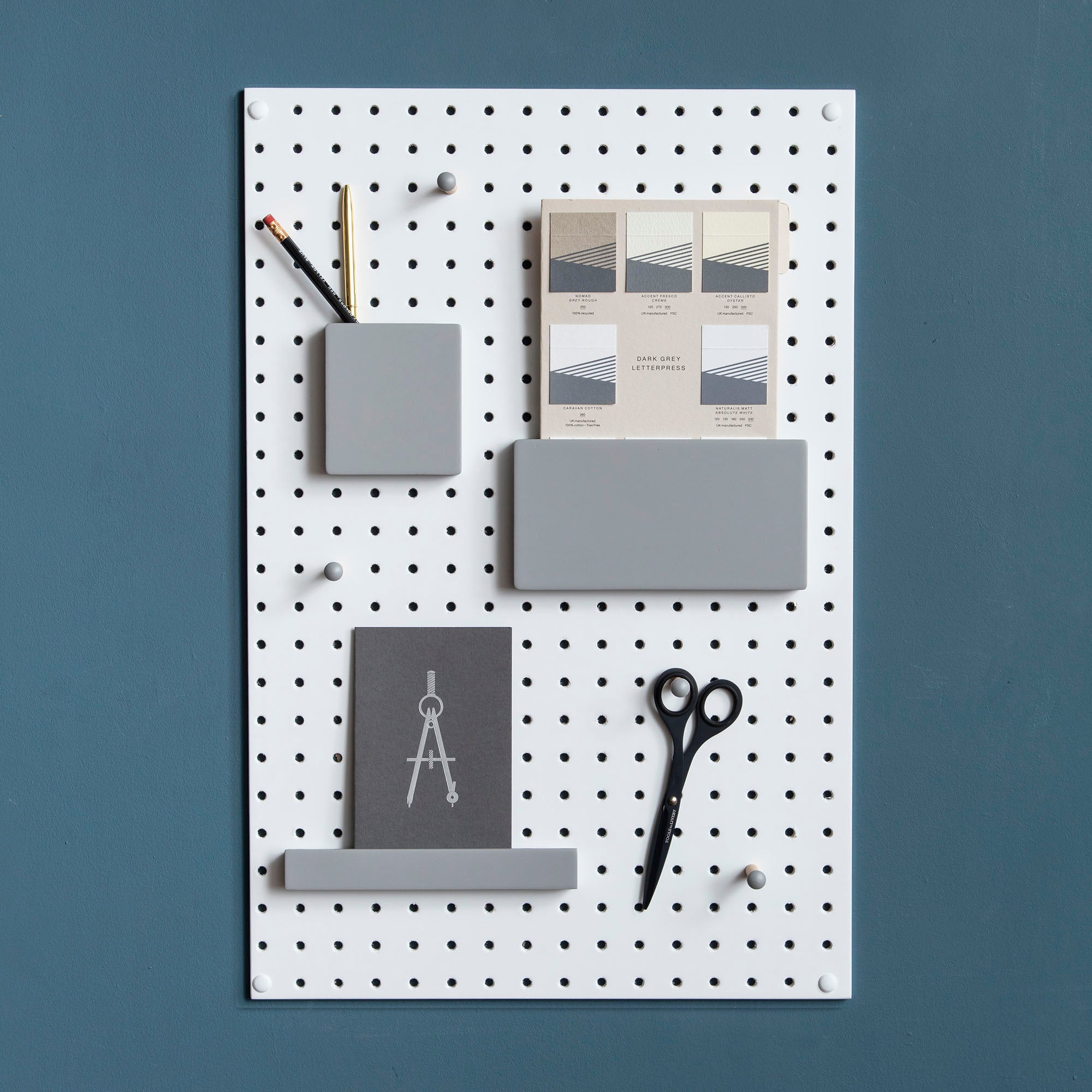 Wooden Pegboard Pen Holder