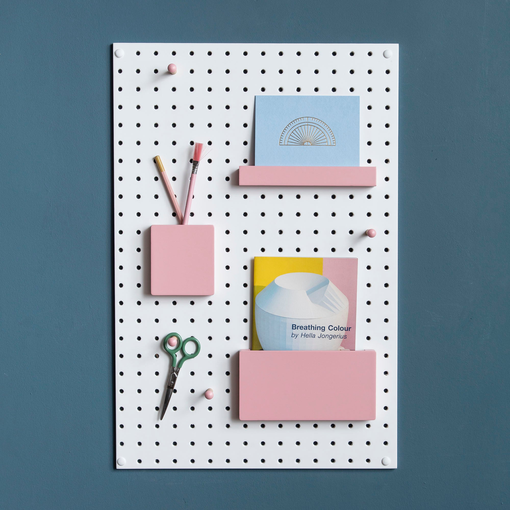 Wooden Pegboard Letter Holder