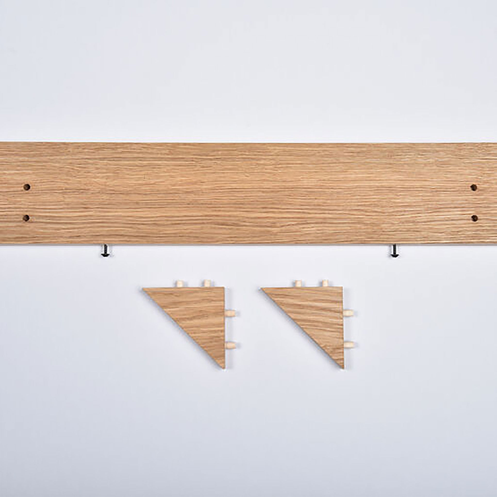 Fixed Medium Wooden Pegboard Shelf