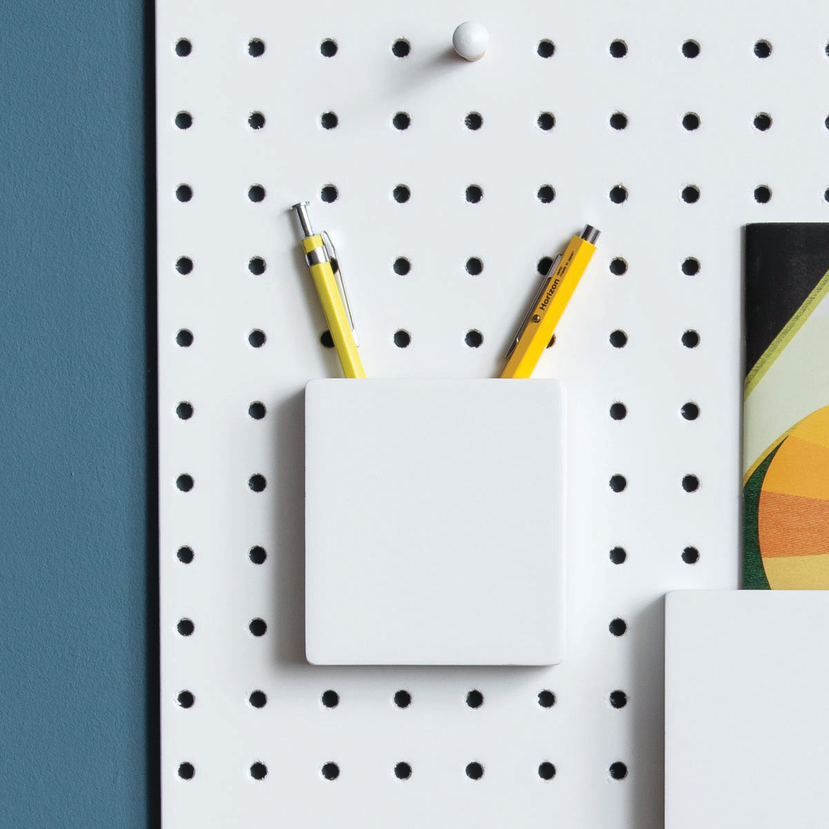 Wooden Pegboard Pen Holder