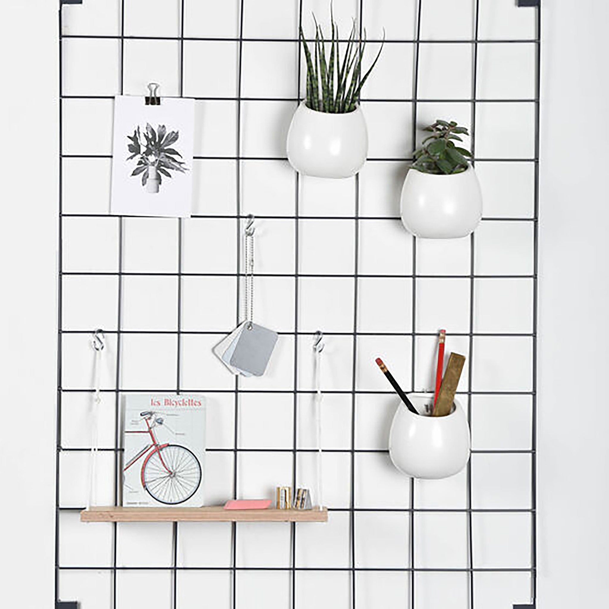 Wire Mesh Memoboard String Shelf