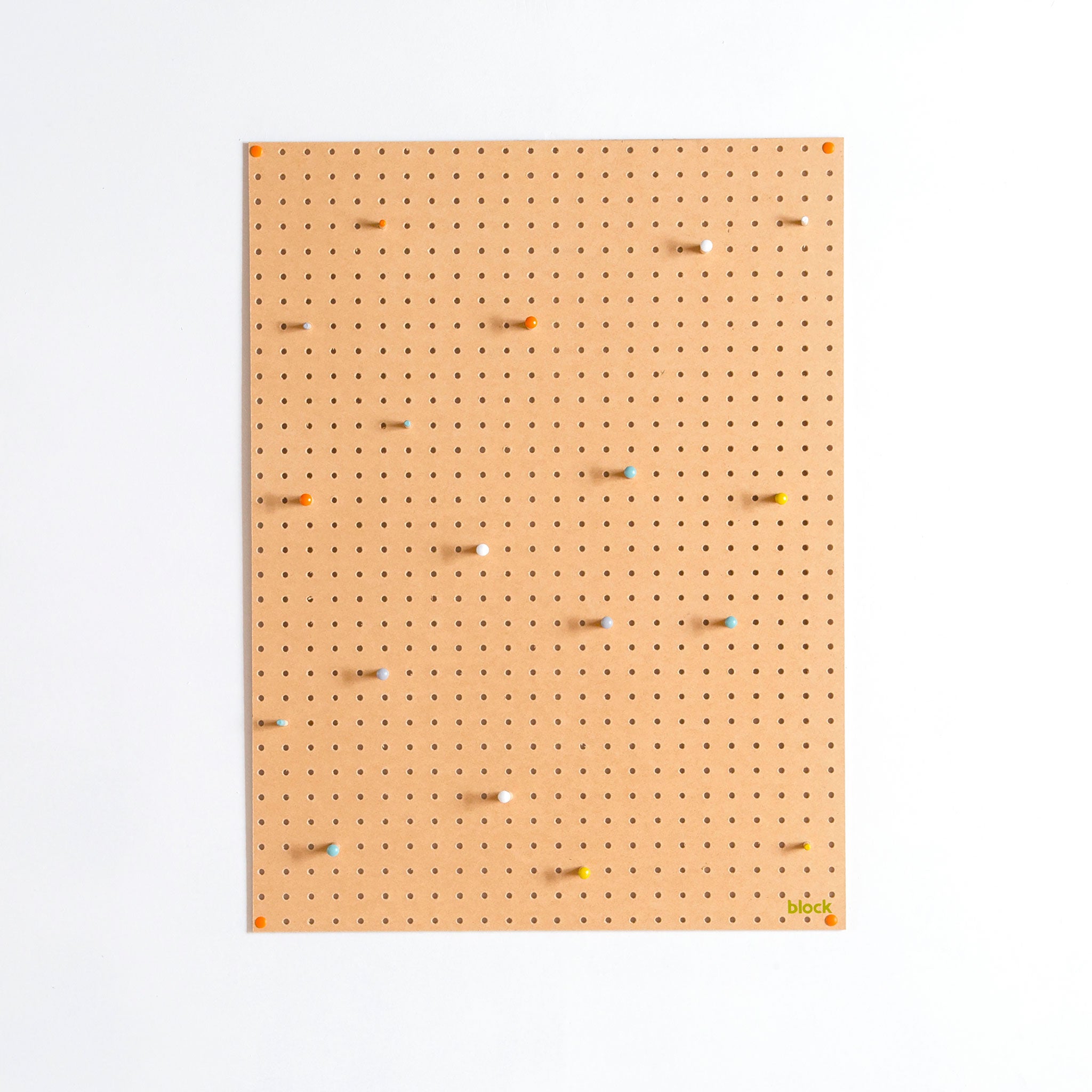 Large natural pegboard and wooden pegs