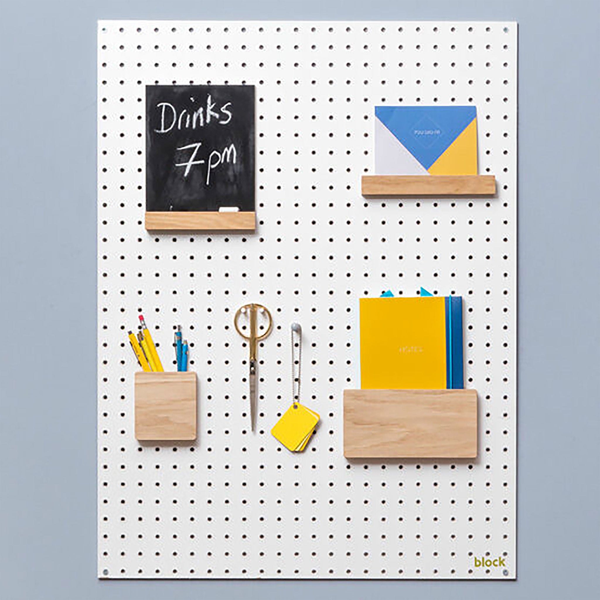 Wooden Pegboard Letter Holder