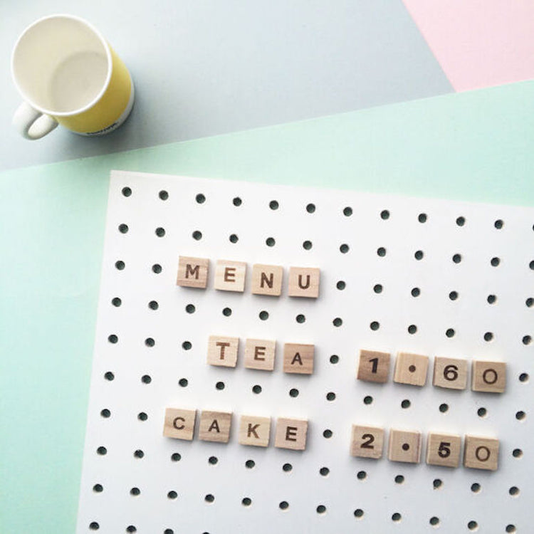 Wooden Pegboard Numbers